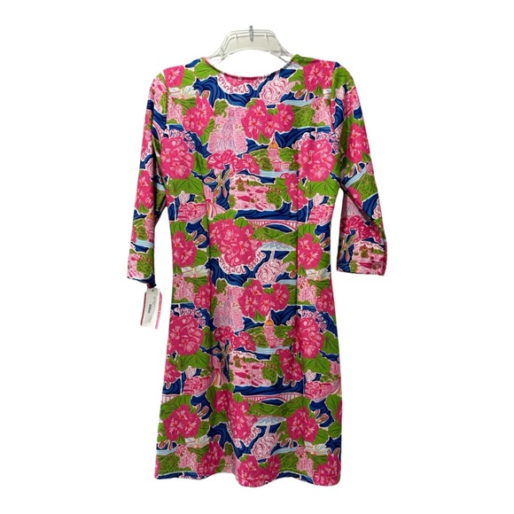 Vibrant Kaeli Smith West Virginia Pink and Blue Patterned Dress - Picture 10 of 10